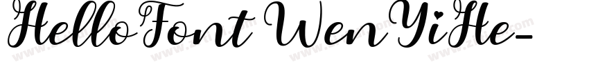 HelloFont WenYiHe字体转换